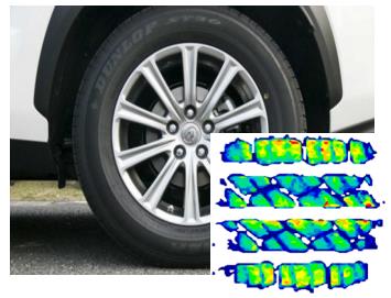 輪胎壓力分布測試